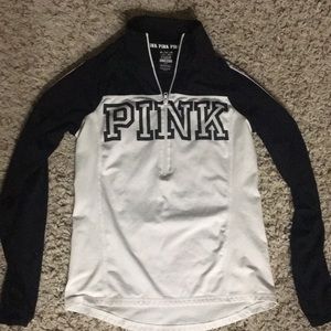PINK 1/4 zip athletic pullover